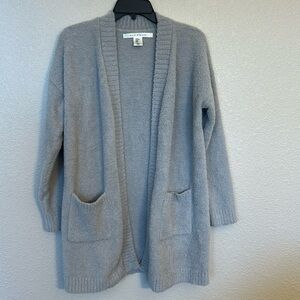 Women’s long gray soft cardigan size medium.